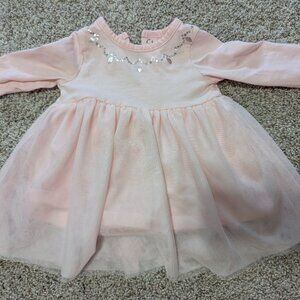 Long Sleeve light pink dress